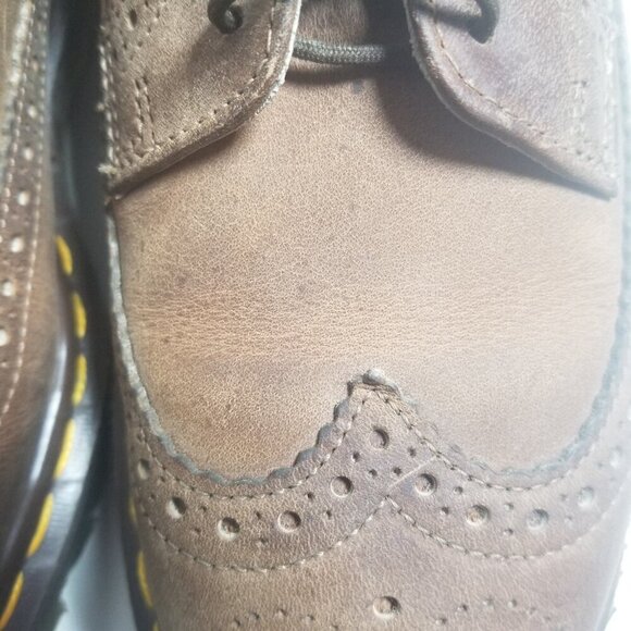 VTG 90s Mens DR MARTENS 3989 Brown Wingtip Shoes Y2K, Preppy, Academia Sz 7 main image 12